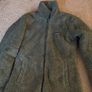 Patagonia Olive Sherpa Fleece Jacket